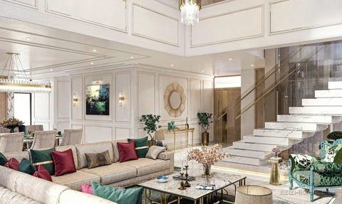 Villa living room interior at Azizi Florence Sharjah